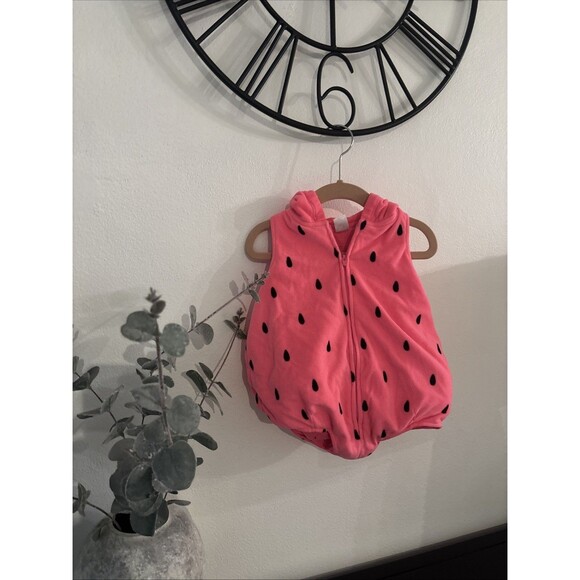 Carter’s Halloween Pink Strawberry Costume 2 Piece Size 12M - Picture 2 of 7